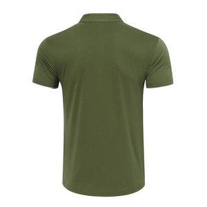 Men'S Spring And Summer Solid Color Short-Sleeved Polo Shirt