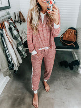 Load image into Gallery viewer, Striped Printing Stitching Casual Loose Two-piece Suit