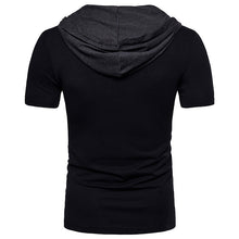 Load image into Gallery viewer, Fake Two-Piece Design Men&#39;S Hooded Short Sleeve T-Shirt