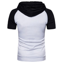 Load image into Gallery viewer, Men&#39;S Raglan Sleeve Design Hooded Short Sleeve T-Shirt