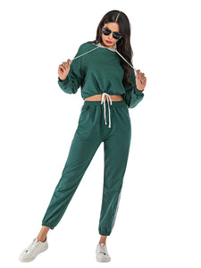 Fashion Casual Hooded Trendy Loose Sports Suit