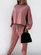 Load image into Gallery viewer, Casual Loose Solid Color Harem Pants Ladies Suit