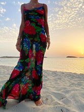 Load image into Gallery viewer, Women Beach Floral Sling Backless Maxi Dress