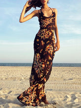 Load image into Gallery viewer, Women Beach Sexy Sling Backless Maxi Dress