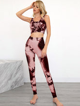 Load image into Gallery viewer, Quick-Drying Tie-Dye Yoga Sports Bra Pants Suit