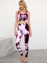 Load image into Gallery viewer, Quick-Drying Tie-Dye Yoga Sports Bra Pants Suit