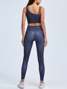 One-Shoulder Bra Trousers Sports Fitness Yoga Suit