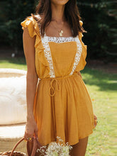 Load image into Gallery viewer, Casual Square Neck Lace Stitching Jumpsuit