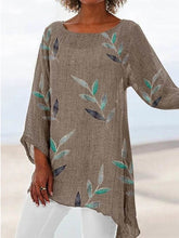 Load image into Gallery viewer, Women's Crew Neck Printed Boho Shirts Casual Tops
