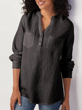 Load image into Gallery viewer, Women's Solid Color V-neck Loose Casual Shirt Top