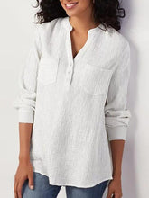 Load image into Gallery viewer, Women's Solid Color V-neck Loose Casual Shirt Top