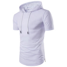 Load image into Gallery viewer, Men&#39;S Casual Solid Color Slim-Fit Hooded Short-Sleeved T-Shirt