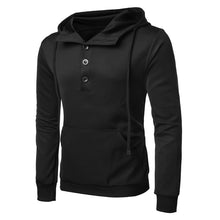 Load image into Gallery viewer, Pure Color Lapel Casual Slim Men&#39;S Hooded T-Shirt