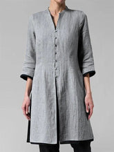 Load image into Gallery viewer, Women's Solid Color Loose Casual V-neck Mid-length Shirt Top