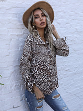 Load image into Gallery viewer, Long Sleeve Lapel Leopard Print Shirt