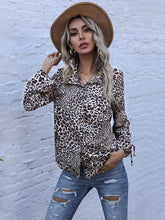 Load image into Gallery viewer, Long Sleeve Lapel Leopard Print Shirt