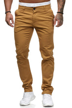 Load image into Gallery viewer, Men&#39;S Slim Youth Solid Color Casual Trousers