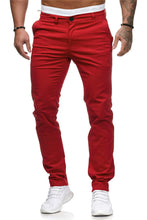 Load image into Gallery viewer, Men&#39;S Slim Youth Solid Color Casual Trousers