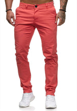 Load image into Gallery viewer, Men&#39;S Slim Youth Solid Color Casual Trousers