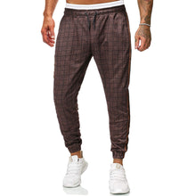 Load image into Gallery viewer, Check Print Casual Waist Drawstring Trousers