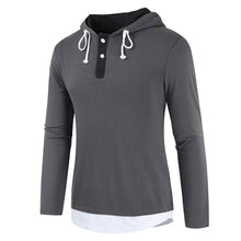 Load image into Gallery viewer, Men&#39;S Fashion Street Style Fake Two Hooded Long Sleeve T-Shirts