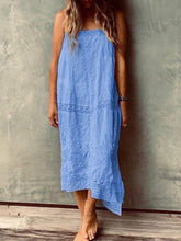 Load image into Gallery viewer, Simple Sling Casual Loose Solid Color Dress