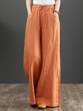 Load image into Gallery viewer, Women&#39;s Solid Color Retro Casual High Waist Loose Wide Leg Trousers