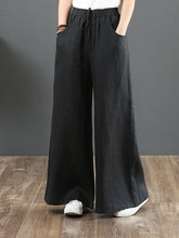 Load image into Gallery viewer, Women&#39;s Solid Color Retro Casual High Waist Loose Wide Leg Trousers