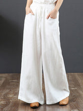 Load image into Gallery viewer, Women&#39;s Solid Color Retro Casual High Waist Loose Wide Leg Trousers