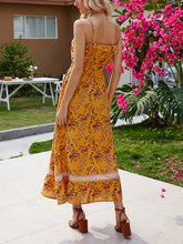 Load image into Gallery viewer, Women Bohemian Floral V-Neck Ruffle Maxi Dress