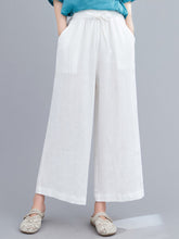 Load image into Gallery viewer, Women&#39;s Loose Casual Elastic Waist Tie Wide Leg Pants