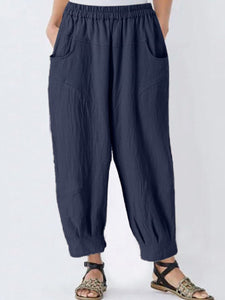 Women's Simple Solid Color Loose Casual Pants