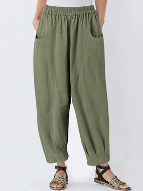 Women's Simple Solid Color Loose Casual Pants