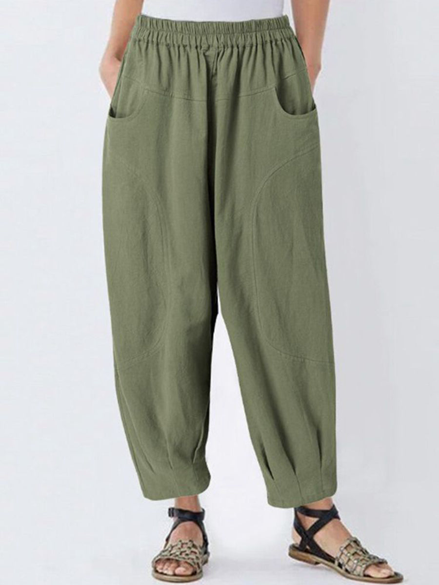 Women's Simple Solid Color Loose Casual Pants