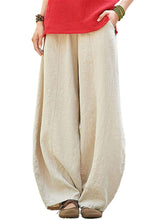 Load image into Gallery viewer, Women Cotton and Linen Wide Leg Bloomer Pant