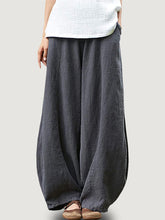 Load image into Gallery viewer, Women Cotton and Linen Wide Leg Bloomer Pant