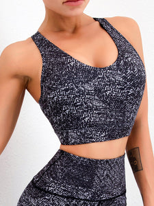 Sports Fitness Printed Yoga Vest And Quick-Drying Sports Bra