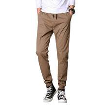 Load image into Gallery viewer, Men&#39;S Cotton Elastic Waist Bungee Pants Solid Color Overalls