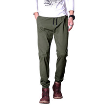 Load image into Gallery viewer, Men&#39;S Cotton Elastic Waist Bungee Pants Solid Color Overalls