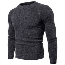 Load image into Gallery viewer, Men&#39;S Round Neck Solid Color Long Sleeve Knitted Bottoming Shirt