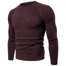 Load image into Gallery viewer, Men&#39;S Round Neck Solid Color Long Sleeve Knitted Bottoming Shirt