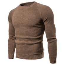 Load image into Gallery viewer, Men&#39;S Round Neck Solid Color Long Sleeve Knitted Bottoming Shirt