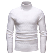 Load image into Gallery viewer, Men&#39;S High Neck Striped Knit Long Sleeve Shirt