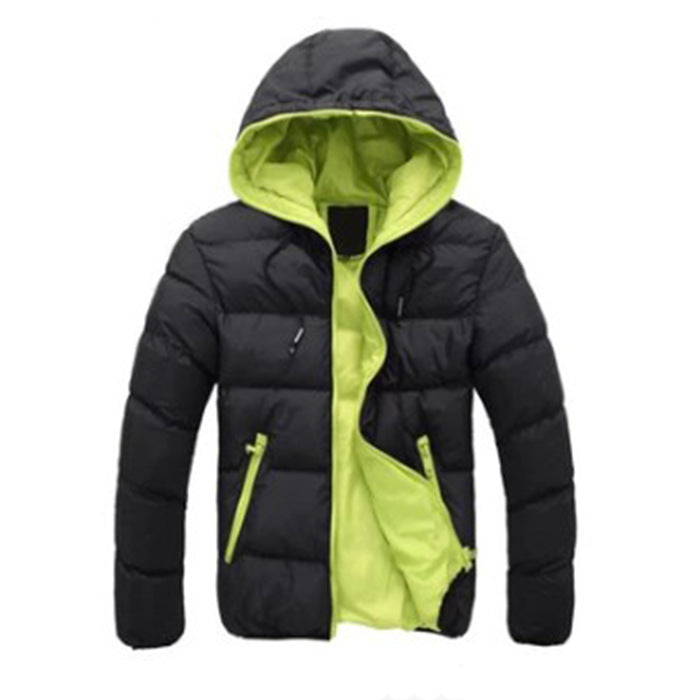 Men'S Thick Warm Short Jacket For Young Students