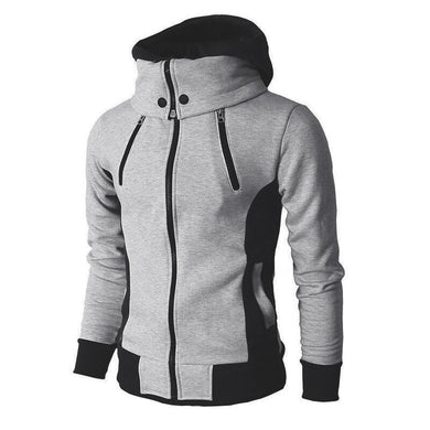 Men'S Fake Two-Piece Sports Cardigan Slim Sweatshirt Jacket