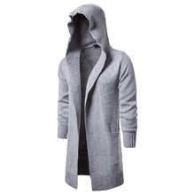 Load image into Gallery viewer, Men&#39;s Autumn Hooded Mid-length Sweater Cardigan