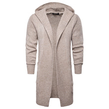 Load image into Gallery viewer, Men&#39;s Autumn Hooded Mid-length Sweater Cardigan