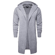 Load image into Gallery viewer, Men&#39;s Autumn Hooded Mid-length Sweater Cardigan