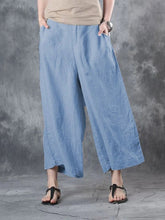 Load image into Gallery viewer, Women&#39;s Loose Casual Elastic Waist Solid Color Wide Leg Pants