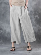 Load image into Gallery viewer, Women&#39;s Loose Casual Elastic Waist Solid Color Wide Leg Pants